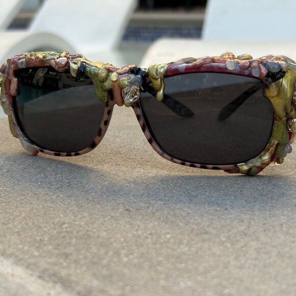 Liquid Metal Shield Sunglasses by Drip Creations main image 4